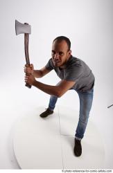 GLEN  WITH AX AND KNEELING POSE